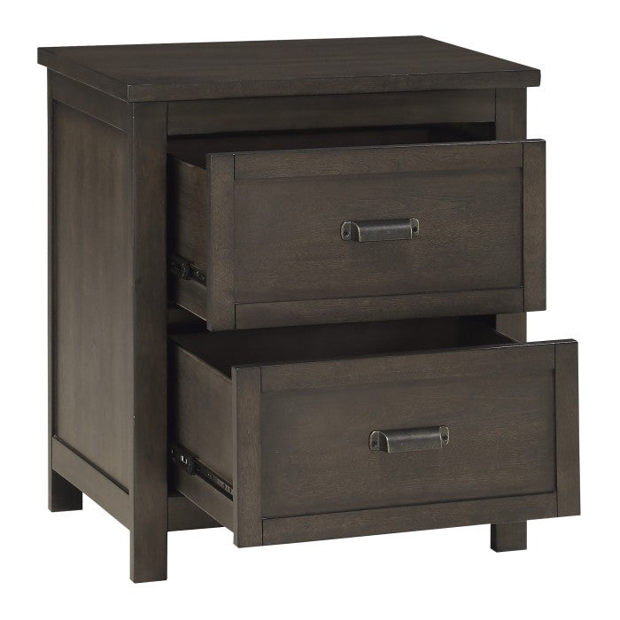 Hebron Dark Cherry Nightstand - Ornate Home