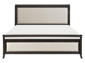 Hebron Dark Cherry Queen Bed - Ornate Home