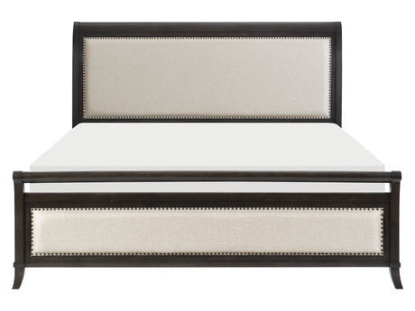 Hebron Dark Cherry Queen Bed - Ornate Home