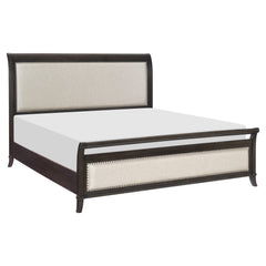 Hebron Dark Cherry Queen Bed - Ornate Home