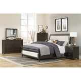 Hebron Dark Cherry Queen Bed - Ornate Home