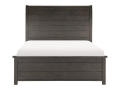 Hebron Dark Cherry Queen Sleigh Bed - Ornate Home