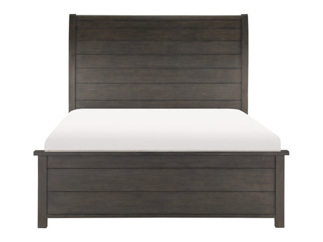 Hebron Dark Cherry Queen Sleigh Bed - Ornate Home