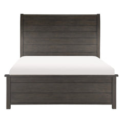 Hebron Dark Cherry Queen Sleigh Bed - Ornate Home