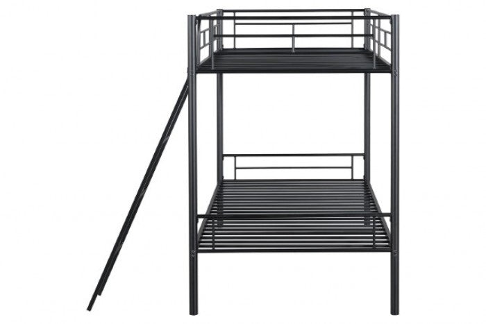 Hector Black Twin/Twin Bunk Bed - Ornate Home