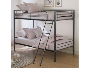 Hector Black Twin/Twin Bunk Bed - Ornate Home