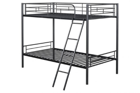 Hector Black Twin/Twin Bunk Bed - Ornate Home