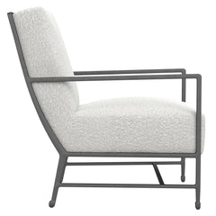 Hector White/Cream Fabric Chair - Ornate Home