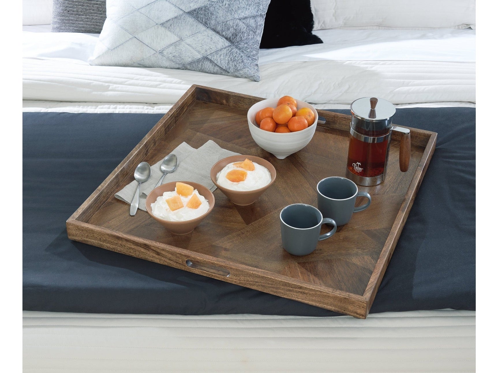 Heddford Brown Tray (Online Special Price) - Ornate Home