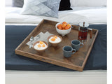Heddford Brown Tray - Ornate Home