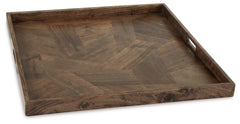 Heddford Brown Tray - Ornate Home