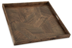 Heddford Brown Tray - Ornate Home