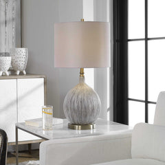 Hedera Textured Ivory Table Lamp - Ornate Home