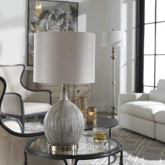 Hedera Textured Ivory Table Lamp - Ornate Home