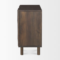 Heera Dark Brown Diamond Motif with Shelf Accent Cabinet - Ornate Home