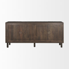 Heera Dark Brown Diamond Motif with Shelf Sideboard - Ornate Home