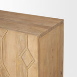 Heera Light Brown Diamond Motif with Shelf Accent Cabinet - Ornate Home
