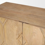 Heera Light Brown Diamond Motif with Shelf Accent Cabinet - Ornate Home