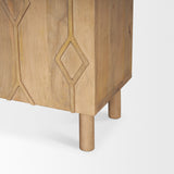Heera Light Brown Diamond Motif with Shelf Accent Cabinet - Ornate Home