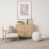 Heera Light Brown Diamond Motif with Shelf Accent Cabinet - Ornate Home