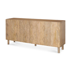 Heera Light Brown Diamond with Shelf Motif Sideboard