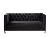 Heibero Black Loveseat W/2 Pillows - Ornate Home