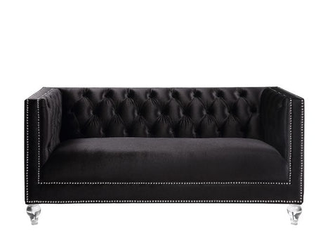Heibero Black Loveseat W/2 Pillows - Ornate Home