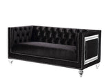Heibero Black Loveseat W/2 Pillows - Ornate Home