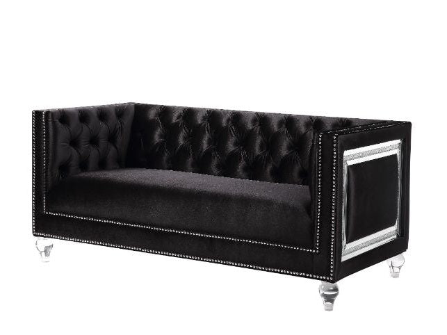Heibero Black Loveseat W/2 Pillows - Ornate Home