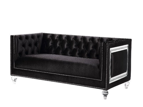 Heibero Black Loveseat W/2 Pillows - Ornate Home