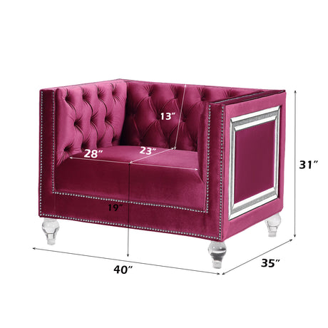 Heibero Red Chair - Ornate Home