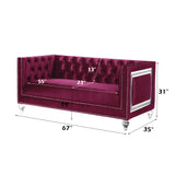 Heibero Red Loveseat - Ornate Home
