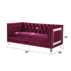 Heibero Red Loveseat - Ornate Home