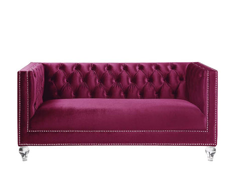 Heibero Red Loveseat - Ornate Home