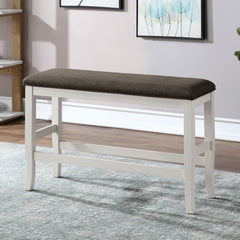 Heidelberg Off-White/Dark Gray 4 Pc. Counter Height Table Set w/ Bench - Ornate Home