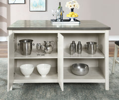 Heidelberg Off-White/Dark Gray 4 Pc. Counter Height Table Set w/ Bench - Ornate Home