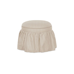 Heidi Beige Stripe Storage Ottoman - Ornate Home