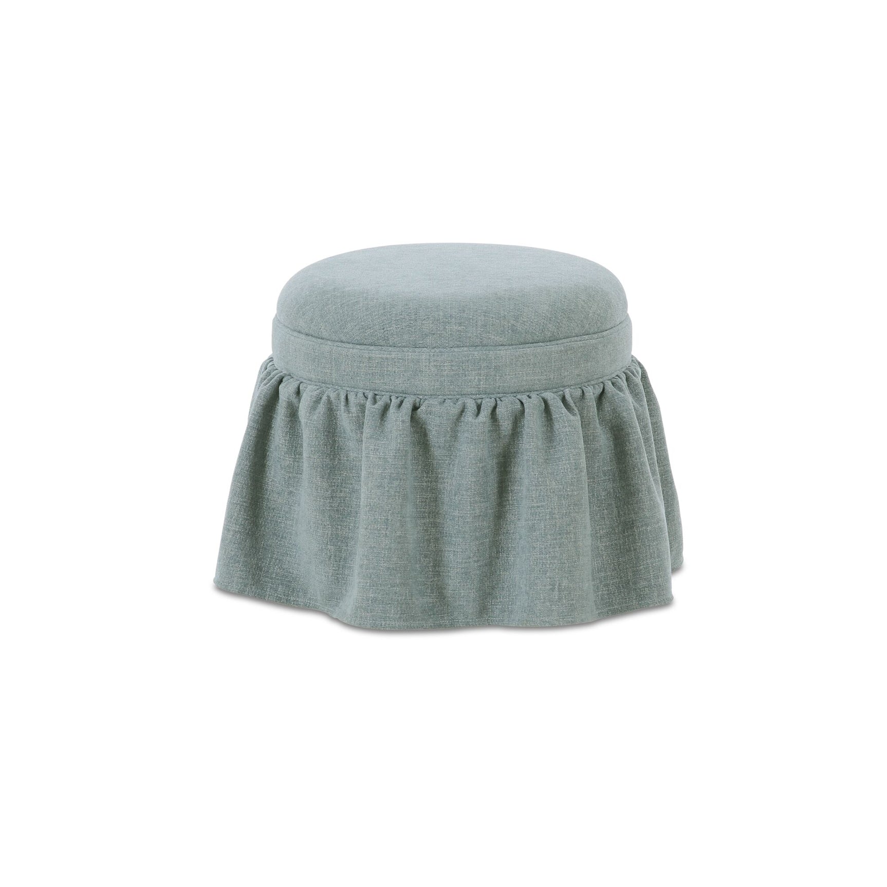 Heidi Light Blue Storage Ottoman - Ornate Home