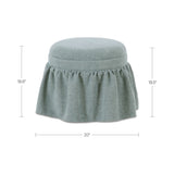 Heidi Light Blue Storage Ottoman - Ornate Home