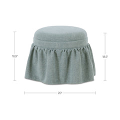 Heidi Light Blue Storage Ottoman - Ornate Home