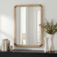 Heinrich Brass/Woodtone Wood Mirror - Ornate Home