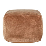 Heirloom Brown Velvet Pouf - Ornate Home
