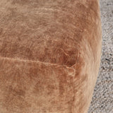 Heirloom Brown Velvet Pouf - Ornate Home