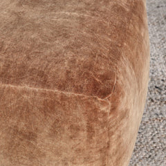 Heirloom Brown Velvet Pouf - Ornate Home