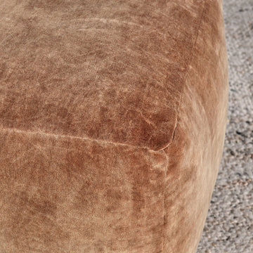 Heirloom Brown Velvet Pouf - Ornate Home