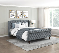 Heirloom Gray Queen Platform Bed - Ornate Home