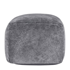 Heirloom Gray Velvet Pouf - Ornate Home
