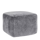 Heirloom Gray Velvet Pouf - Ornate Home