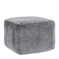 Heirloom Gray Velvet Pouf - Ornate Home