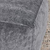 Heirloom Gray Velvet Pouf - Ornate Home